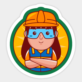 Engineer Woman Sticker